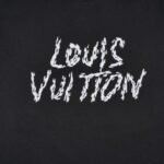 T-shirt Louis Vuitton White Sketch Logo Black - Image 3