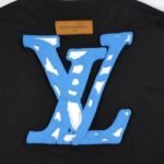 T-shirt Louis Vuitton Blue LV Logo Black - Image 4