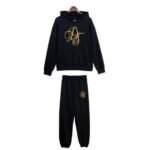 Tracksuit Denim Tears Monogram Black Gold Hoodie