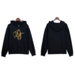 Tracksuit Denim Tears Monogram Black Gold Hoodie - Image 3