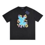 T-shirt Louis Vuitton Multicolor Monogram Drip Black