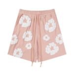 Shorts Denim Tears White Clouds Black Pink