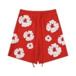 Shorts Denim Tears White Clouds Red