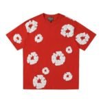 T-shirt Denim Tears White Clouds Red