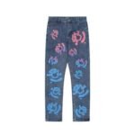 Jeans Denim Tears Multicolor Print Blue