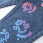 Jeans Denim Tears Multicolor Print Blue - Image 5