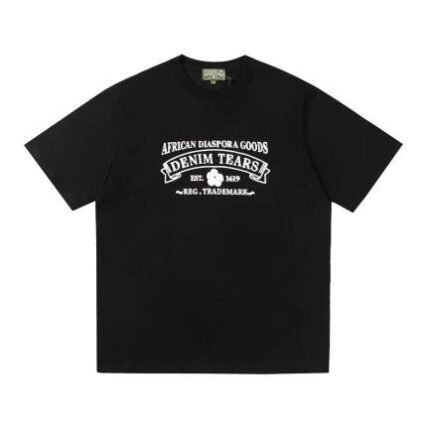 T-shirt Denim Tears African Diaspora Logo Black