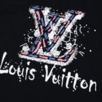 T-Shirt Louis Vuitton LV Paint-Splatter Black - Image 3