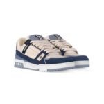 Louis Vuitton Trainer Navy Beige Mesh - Image 2