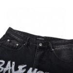 Jeans Balenciaga Paris Black Graphic Logo - Image 4
