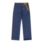 Jeans Louis Vuitton LV Blue Embroidered Logo - Image 2