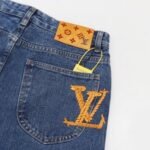 Jeans Louis Vuitton LV Blue Embroidered Logo - Image 5