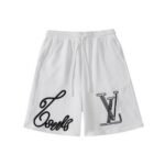 Shorts Louis Vuitton LV White Script Embroidery