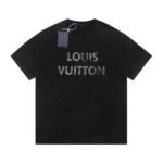 T-shirt Louis Vuitton LV Black Distressed Logo