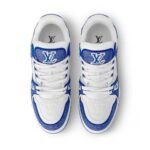 Louis Vuitton Trainer Blue Rhinestone Sneakers - Image 5