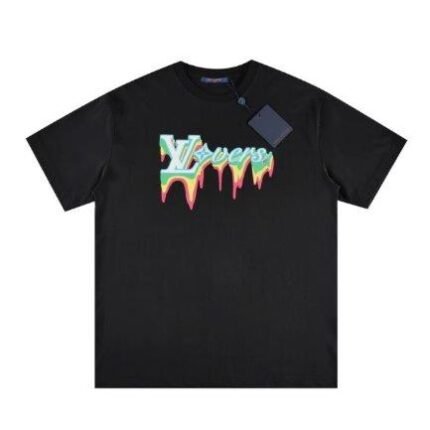 T-Shirt Louis Vuitton LV Drip Print Black