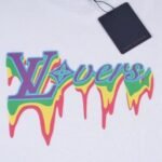 T-Shirt Louis Vuitton LV Drip Print White - Image 3