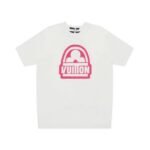 T-shirt Louis Vuitton LV White Pink Logo