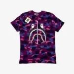 T-Shirt Bape Camo Shark Purple