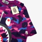 T-Shirt Bape Camo Shark Purple - Image 4