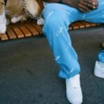 Corteiz All Over Print Jogger Baby Blue - Image 4