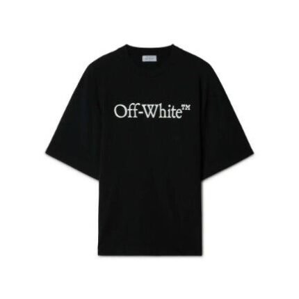 T-shirt Oversized Off-White Big Bookish Skate Tee with Logo Black