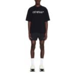 T-shirt Oversized Off-White Big Bookish Skate Tee with Logo Black - Image 4