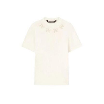 T-shirt Palm Angels Monogram Print Off White