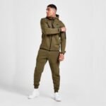 Set Nike Tech Fleece Rough Green Black