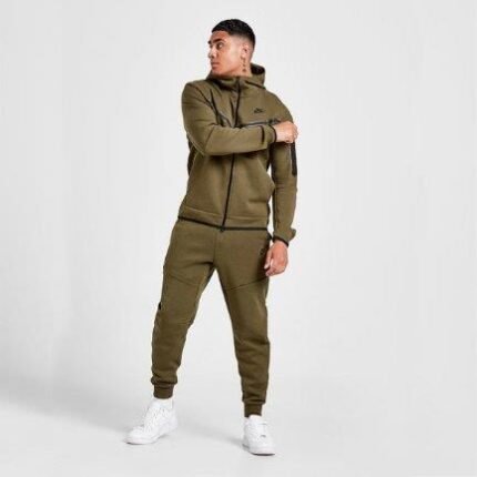 Set Nike Tech Fleece Rough Green Black