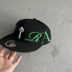 Trapstar Script Fitted Cap Black/Green - Image 4