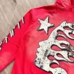 Hoodie Hellstar Records Hoodie Red - Image 6