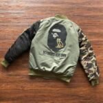 Jacket BAPE x OVO Loose Fit MA-1 Olive Drab - Image 4