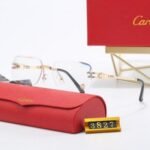 Sunglasses Cartier Gold Rimless Gradient - Image 3