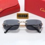 Sunglasses Cartier Gold Rimless Gradient - Image 8