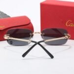 Sunglasses Cartier Gold Rimless Gradient - Image 9