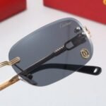 Sunglasses Cartier Gold Rimless Gradient - Image 11