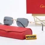 Sunglasses Cartier Gold Rimless Gradient