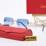 Sunglasses Cartier Gold Rimless Gradient - Image 2