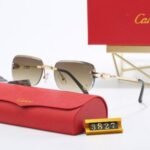 Sunglasses Cartier Gold Rimless Gradient - Image 4