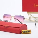 Sunglasses Cartier Gold Rimless Gradient - Image 6