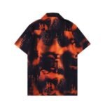 Shirt Prada Orange Black Graphic Print - Image 2