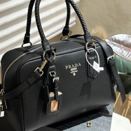 Prada Bauletto Vitello Daino Tote Bag