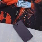 Shirt Prada Orange Black Graphic Print - Image 12