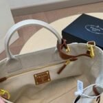 Prada Large Linen Blend Tote Bag - Image 6