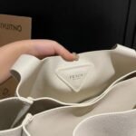 Prada Flou Leather Tote Bag - Image 4