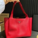Prada Flou Leather Tote Bag - Image 6