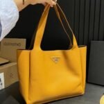 Prada Flou Leather Tote Bag - Image 7