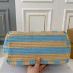 Prada Raffia Logo Tote Bag - Image 4