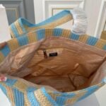 Prada Raffia Logo Tote Bag - Image 5